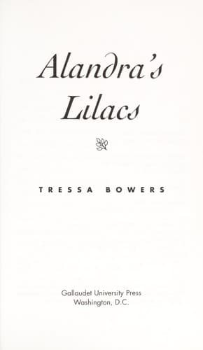 Cover of Alandra's lilacs by Tressa Bowers