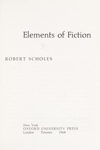 Cover of Elements of fiction by Robert E. Scholes