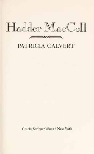 Cover of Hadder MacColl by Patricia Calvert