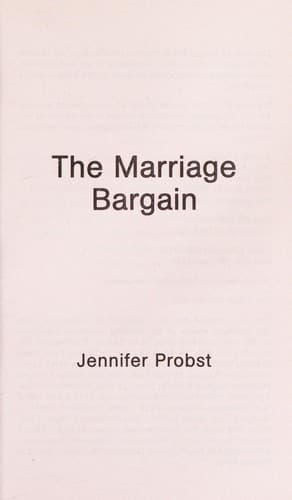 Cover of The Marriage Bargain by Jennifer Probst