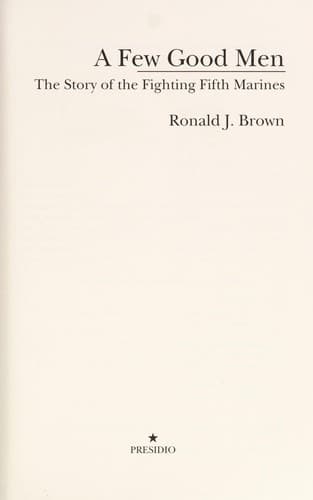 Cover of A few good men by Ronald J Brown