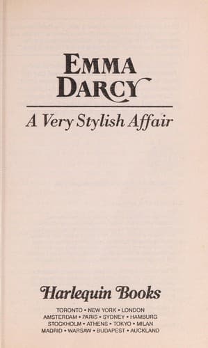 Cover of A Very Stylish Affair by Emma Darcy