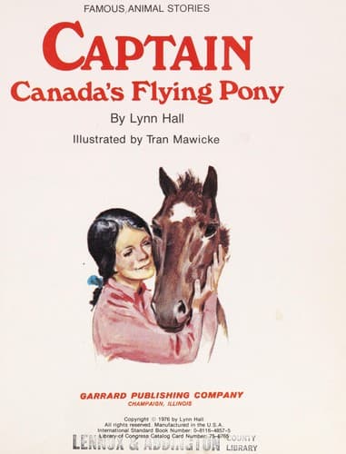 Cover of Captain, Canada's flying pony by Lynn Hall