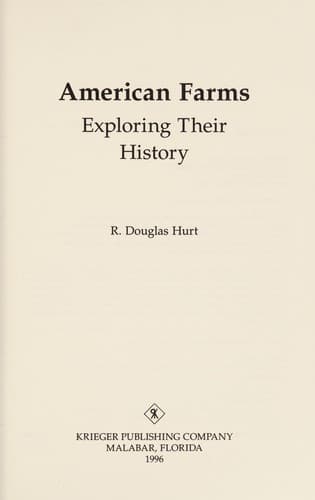 Cover of American farms by R. Douglas Hurt