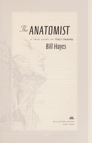 Cover of The anatomist by Bill Hayes