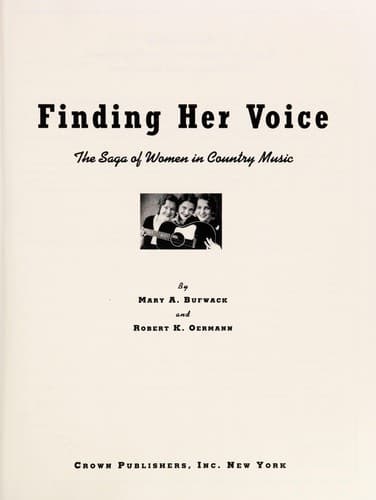 Cover of Finding her voice by Mary A. Bufwack