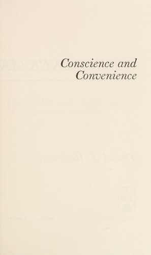 Cover of Conscience and convenience by Rothman, David J