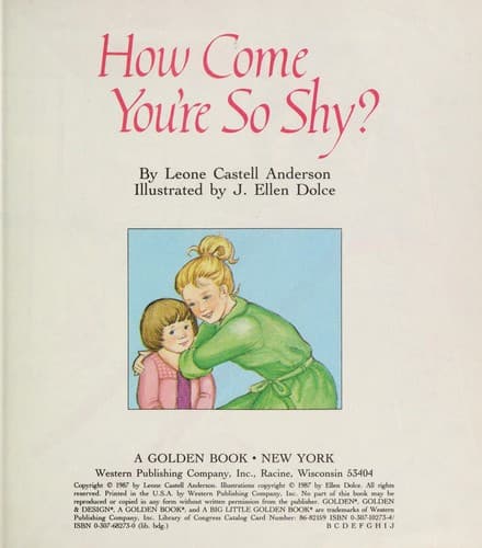Cover of How come you're so shy? by Leone Castell Anderson