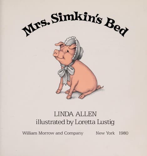Cover of Mrs. Simkin's bed by Linda Allen