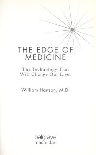 Cover of The edge of medicine by Hanson, William M.D