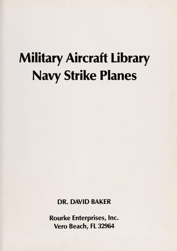 Cover of Navy strike planes by David Baker
