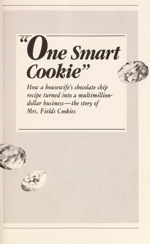 Cover of "One smart cookie" by Debbi Fields
