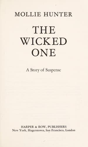Cover of The wicked one by Mollie Hunter
