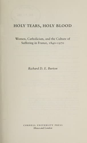 Cover of Holy tears, holy blood by Richard D.E. Burton
