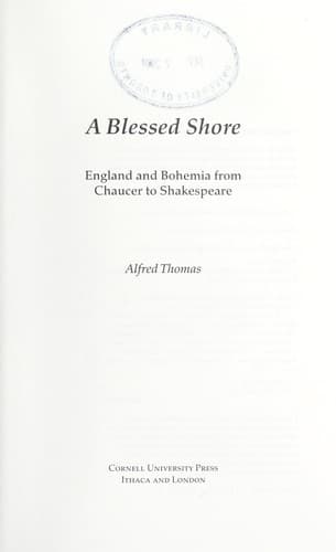 Cover of A blessed shore by Thomas, Alfred
