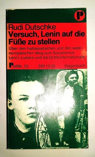 Cover of Versuch, Lenin auf die Füße zu stellen by Rudi Dutschke