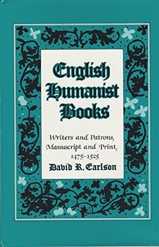 Cover of English humanist books by David R. Carlson