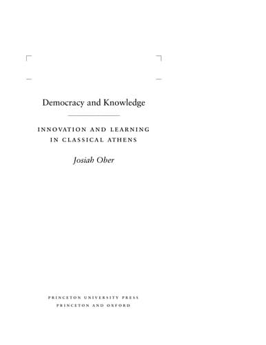Cover of Democracy and knowledge by Josiah Ober