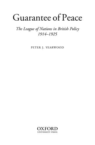 Cover of Guarantee of peace by Peter J. Yearwood