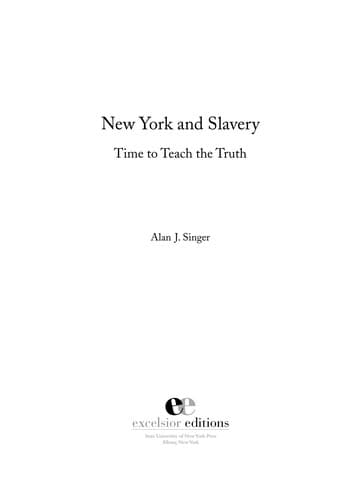 Cover of New York and slavery by Alan J. Singer