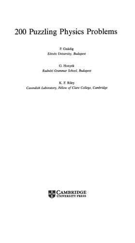 Cover of 200 puzzling physics problems by Péter Gnädig