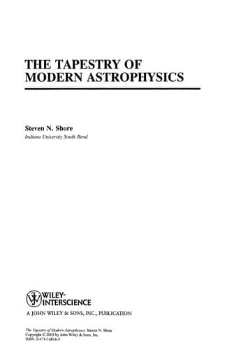 Cover of The tapestry of modern astrophysics by Steven N Shore