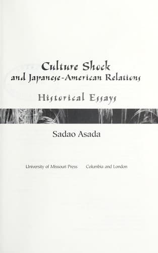 Cover of Culture shock and Japanese-American relations by Sadao Asada