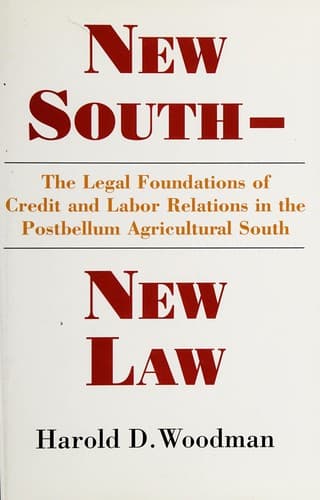 Cover of New South, new law by Harold D. Woodman
