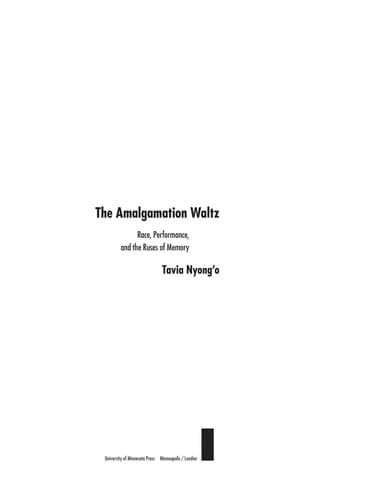 Cover of The amalgamation waltz by Tavia Nyong'o