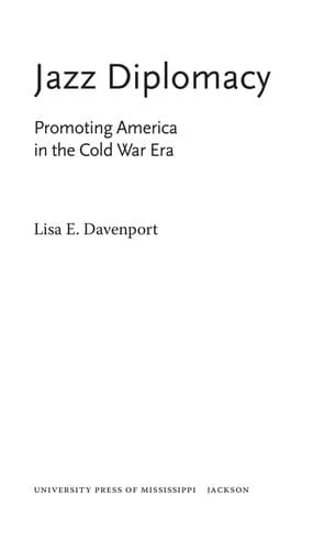 Cover of Jazz diplomacy by Lisa E. Davenport