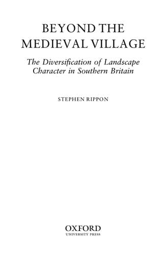 Cover of Beyond the medieval village by Stephen Rippon