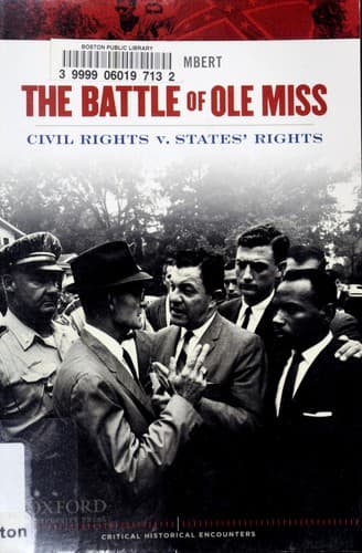Cover of The battle of Ole Miss by Frank Lambert