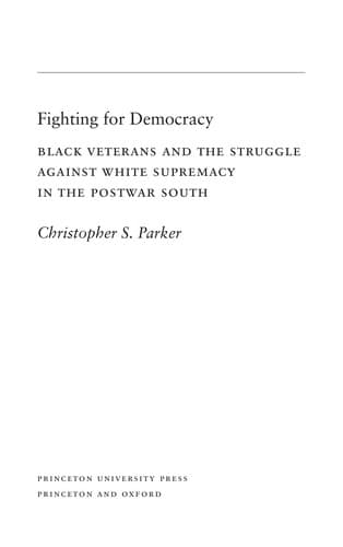 Cover of Fighting for democracy by Christopher S. Parker