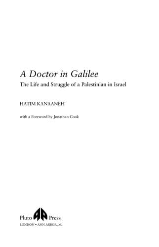 Cover of A doctor in Galilee by Hatim Kanaaneh