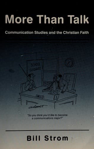 Cover of More than talk by Bill Strom